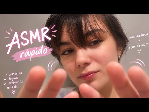 ASMR RÁPIDO 👄 Sons de Boca + Sons de Mãos | Movimentos na Tela