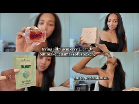 ASMR Trying Silky Gems Crystal Candy | Soft Spoken (if ur my dentist pls don't watch)