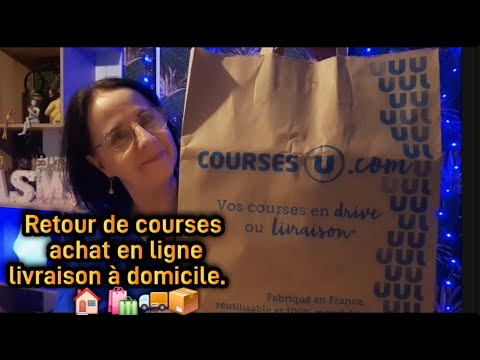 Asmr français: "Retour de courses, achat en ligne,livraison à domicile" Super U et Leclerc.🏠🛍🚚
