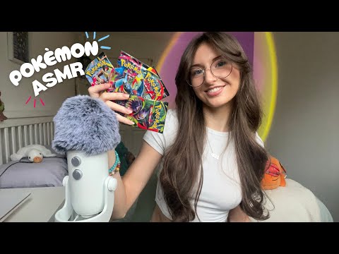 ASMR Opening Pokémon Phantasmal Flames packs!🔥 (whispered, card tapping)