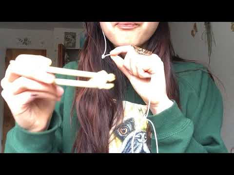 ASMR: Eating Popcorn with Chopsticks