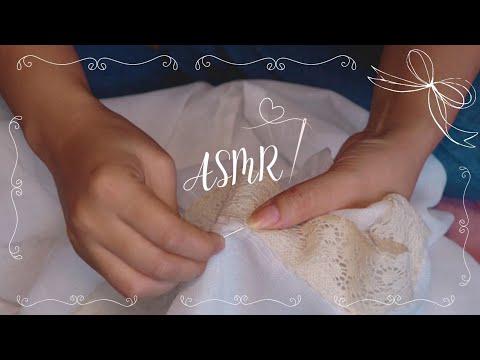 ASMR Não Intencional | Costurando à mão/customização + voz suave 