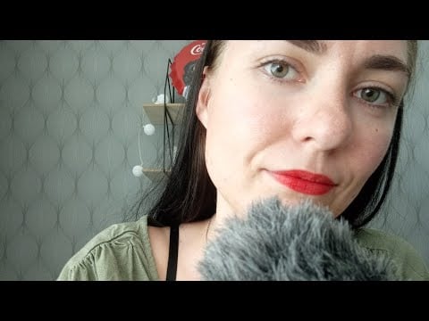 ASMR- Mic fluffing,scratching, brushing and close whisper and some cupped inaudible whisper