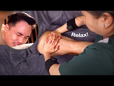 ASMR 🔥 I Got A STRONG Back and Leg Massage Treatment for Recovery!