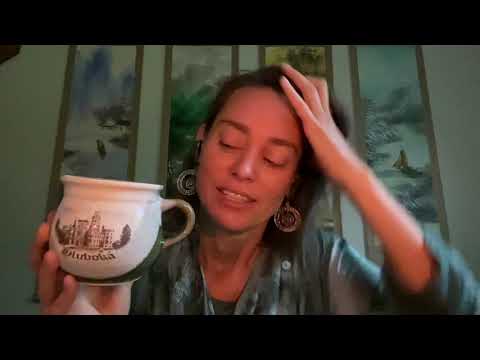 ASMR and Reiki | morning routine and meditation | singing bowls, crystals, candles, crinkling sounds