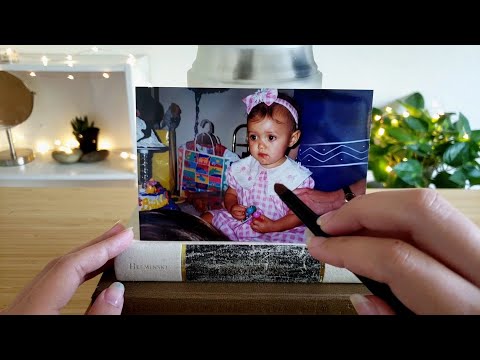 ASMR Nostalgic Childhood Photos ♡ Tracing & Close Whispers