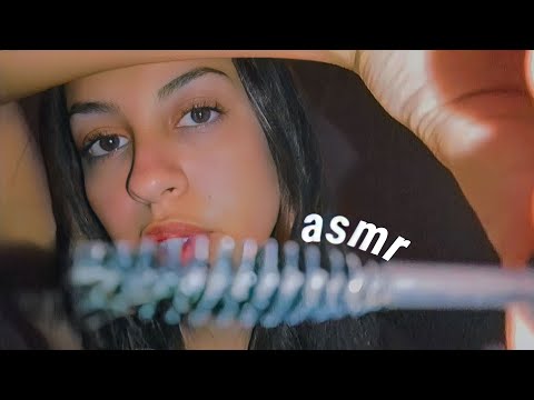 ASMR: CAMERA BRUSHING, TOUCHING + MOUTH SOUNDS (PINCEL NA TELA)