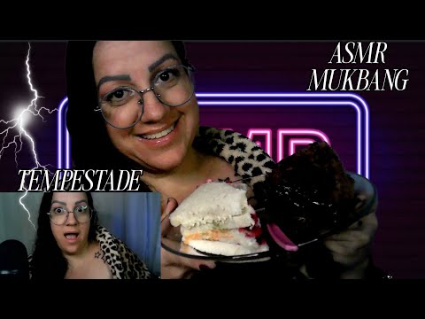 ASMR-ERA PRA SER VIDEO COMENDO MAS VEIO UM TEMPORAL ASSUSTADOR😱