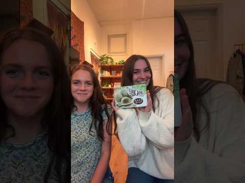 Trying Matcha Mochi #asmr #eating #unboxing