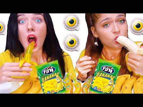 ASMR Yellow Banana Food Mukbang EATING SOUNDS LILIBU