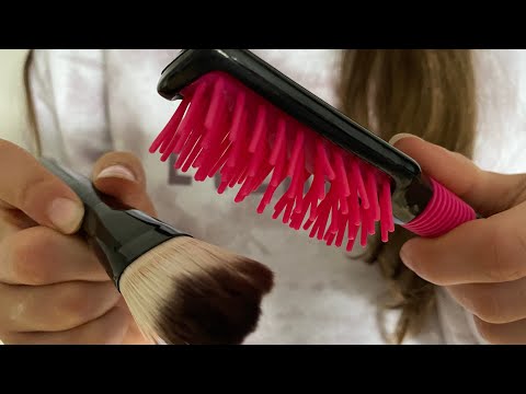 ASMR Doing your hair + makeup | actual camera touching | face cleaning | brushing bangs | Lo-fi