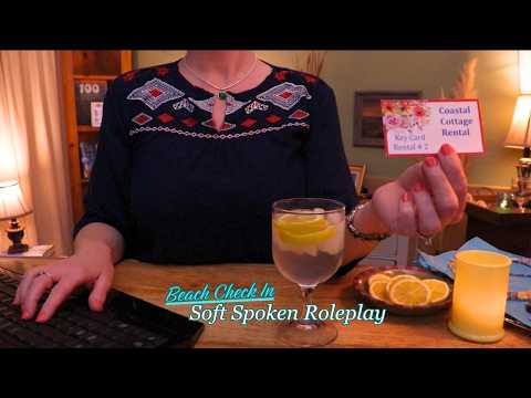 ASMR Roleplay Beach Hotel Check In Coastal Soft Spoken Roleplay ASMR Summer Roleplay w/Ocean Sounds
