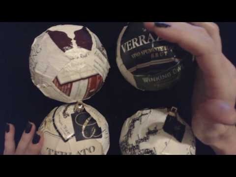 ASMR ~ Plastic Tapping / Wine-Themed Ornament Show & Tell (Whisper)