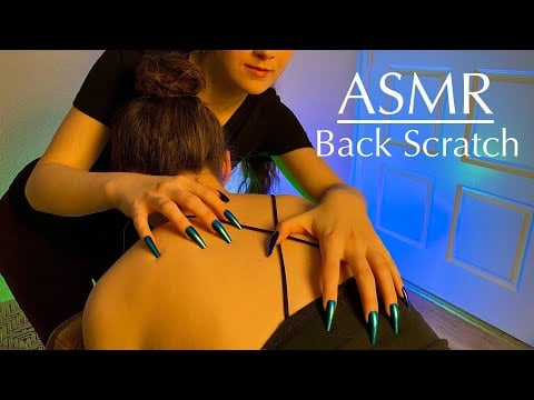 ASMR 🎀 Tingles Back and Arms Scratches, Nape and Neck, For Sleep, Long nails No Talking, Real Person