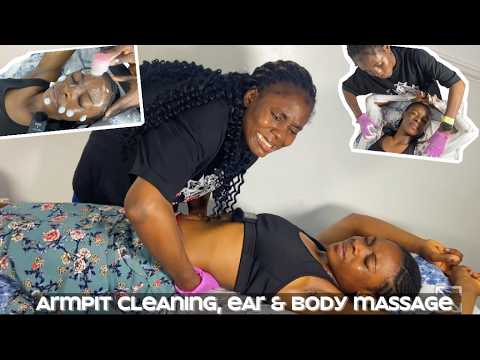 FULL BODY ASMR RELAXATION 😴Foot, Ear & Piercing Tickling Lymphatic Drainage Oiling & Facial Care
