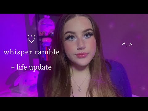 ASMR Whisper Ramble & Life Update (inaudible whispering and face brushing)