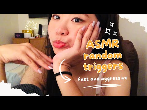 ASMR FAST AND AGGRESSIVE tapping and scratching (Random Triggers)