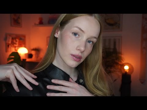 ASMR leather tapping like rain