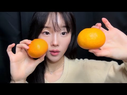 🍊 귤 먹방 ASMR | Juicy Tangerine Eating Sounds ASMR , Relaxing Sounds