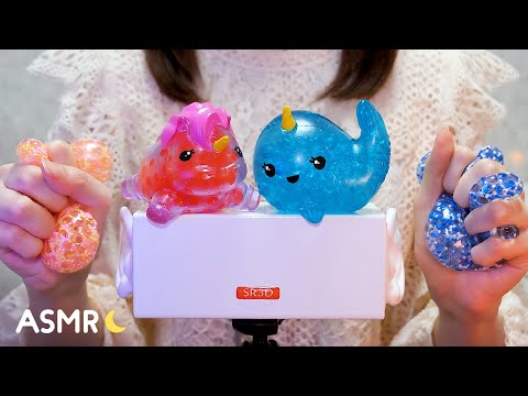 [ASMR] ちゅるちゅる水系スクイーズの音🍓🍍 [声なし-No Talking]