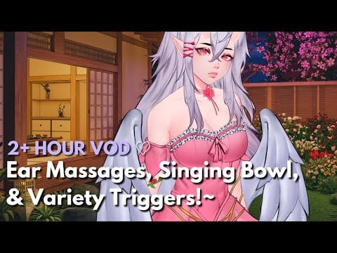 ASMR Ear Massages, Singing Bowl, & Variety Triggers! ~ ♡ (Binaural) (3DIO)