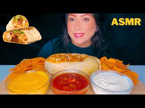 ASMR GIANT BURRITO MUKBANG | SATISFYING EATING SOUNDS | NO TALKING