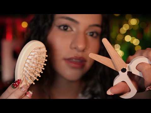 *ASMR* SPA com objetos de MADEIRA 💆🏻‍♀️