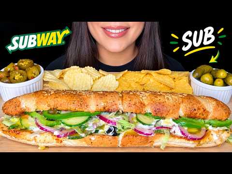 SUBWAY TURKEY SUB & CHIPS | ASMR MUKBANG (NO TALKING)