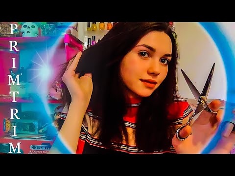 Prim ASMR HAIRCUT | Giving Myself a Trim 💇🏻‍♀️