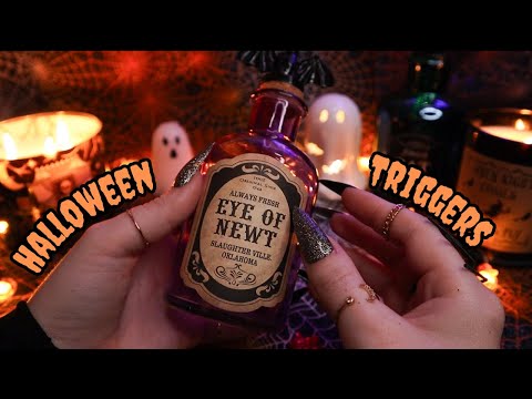 ASMR | No Talking Cozy Halloween Themed Trigger Assortment 🎃