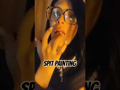 Spit painting 🖌️🖌️🖌️ #asmr #spitpainting #relax