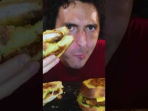 ASMR CHEESY JAPANESE SANDO + WASABI *mukbang no talking*