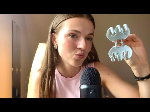 ASMR clipping your hair back (+personal attention)😇