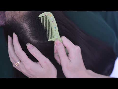 ASMR Relaxing Hair Play, Hair Parting, Hair Brushing with Comb, sounds For Relieve Anxiety, Stress