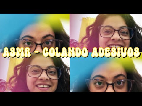 ASMR - Colando adesivos em você + sons de papel