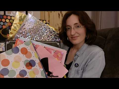 ASMR helping you get back to sleep | whispering & crinkly gift bags | low light