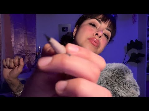 ASMR / ARREGLO TUS CEJAS MIENTRAS MASTICO CHICLE 