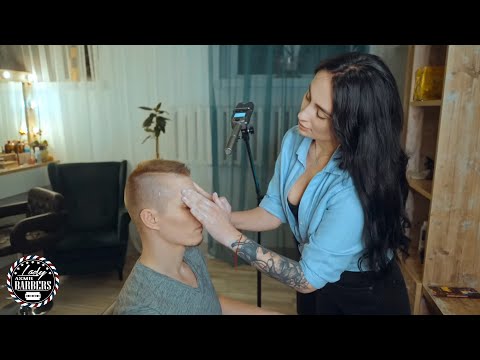 Relaxing ASMR Massage by Barber Lady Helen for Men