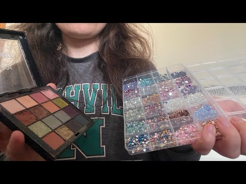 ASMR makeup RP & bedazzling you 💎 close up personal attention- no talking 