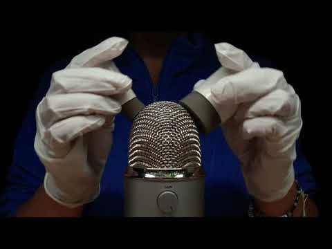 asmr mic brushing with bristle + foam brushes at full sensitivity