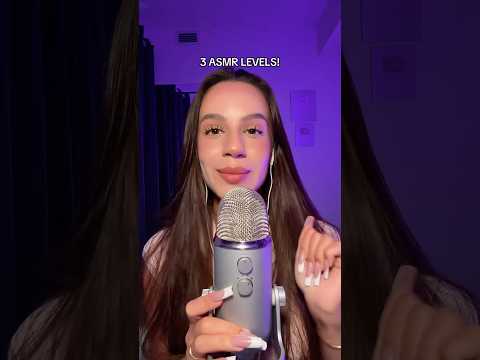 3 DIFF ASMR LEVELS! #asmr #asmrvideo #asmrsounds #sleep #tingles