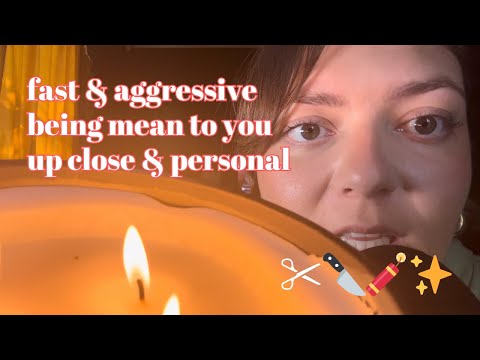 ✨ASMR Fast & Aggressive Role Play… Being mean to you with dangerous triggers ✂️🧨🔪🎃