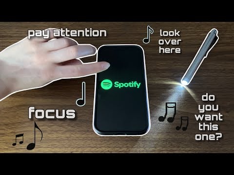 INAUDIBLE ASMR ~ THE SPOTIFY TRIGGER ~ ECHOED MOUTH SOUNDS, PAY ATTENTION, FOLLOW THE LIGHT