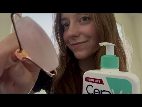asmr doing your skincare (hand movements, lotion sounds, whispering) ✨