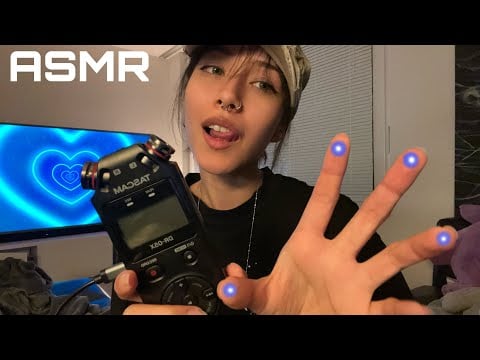 ASMR ☆ Intense Crispy Tascam Triggers (biting, foam cover, fabric sounds,..)