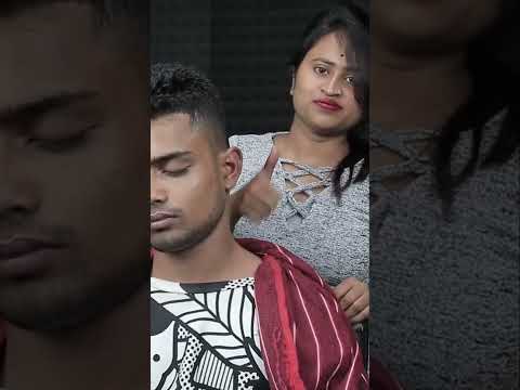 Crunchy Neck Cracking And Mesmerizing Head Massage With Ear Crack ASMR By Barber Girl Pakhi #shorts