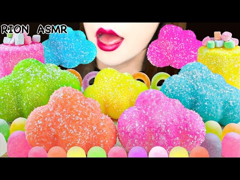 【ASMR】CRUNCHY CLOUD MARSHMALLOW PARTY☁️✨ CRUNCHY GUMMY,MEGA MARSHMALLOW MUKBANG 먹방 EATING SOUNDS