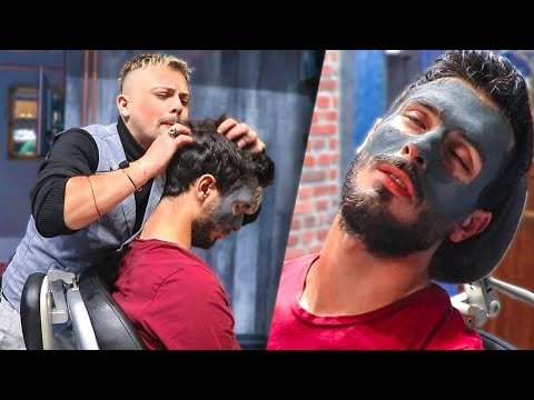 ASMR Sleep Pill | ASMR Face Care And Asmr Massage In Real Barber Shop