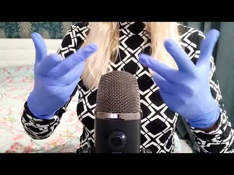ASMR Pure Tingles: White  Latex gloves & Fluffy Mic ASMR (No Talking)