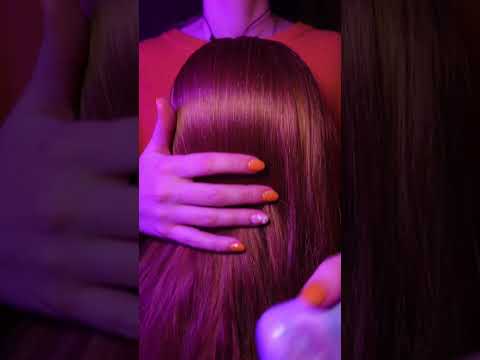 ASMR Hair brushing for those who cant sleep on New Year’s night ❤️ asmrhairbrushing #asmrshorts